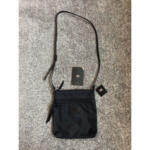 Frye Matte Black Ivy Crossbody Purse Canvas Leather Accents NWT
